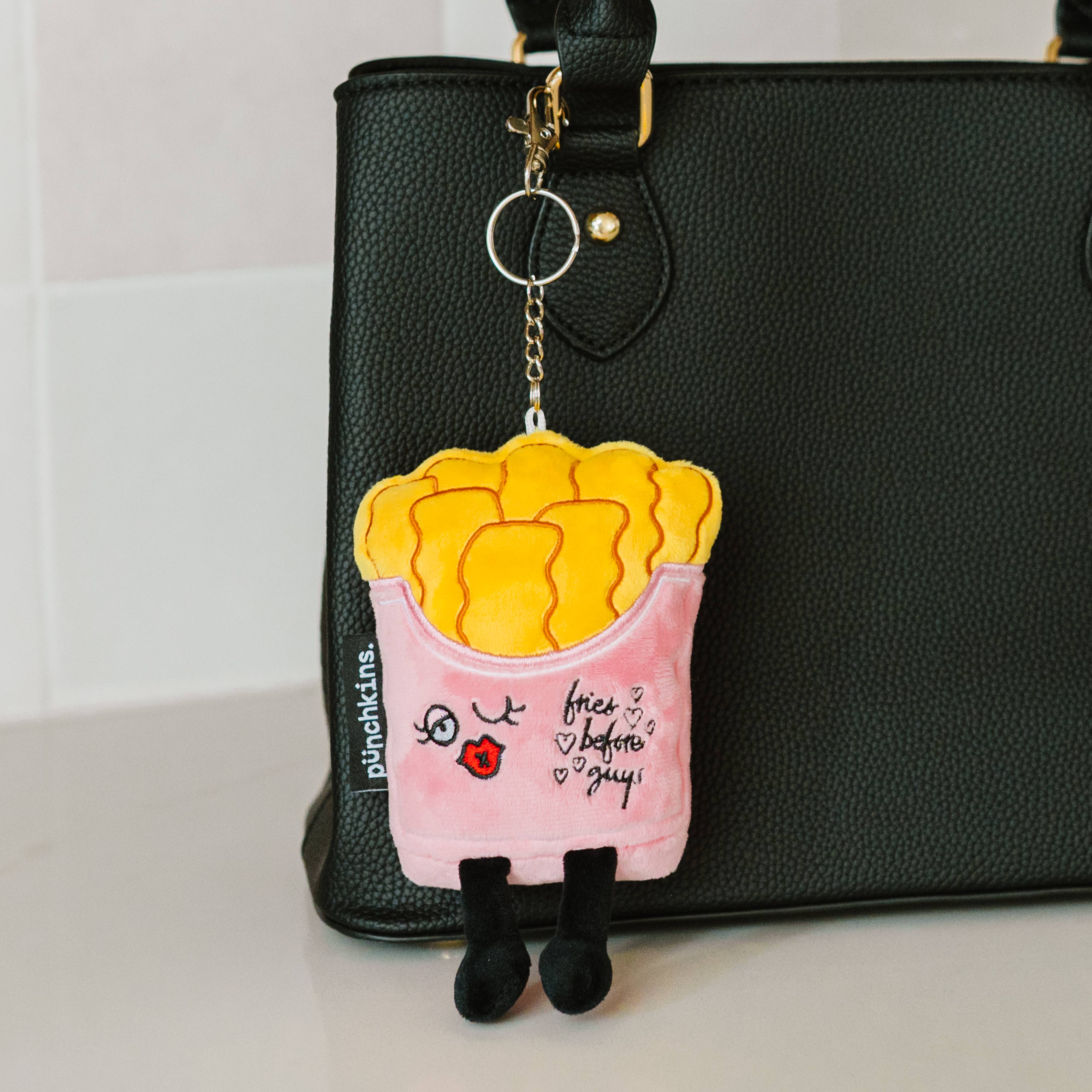 Plush Fries Bag Charm Soft Cuddly Toy Funny Cute Gift