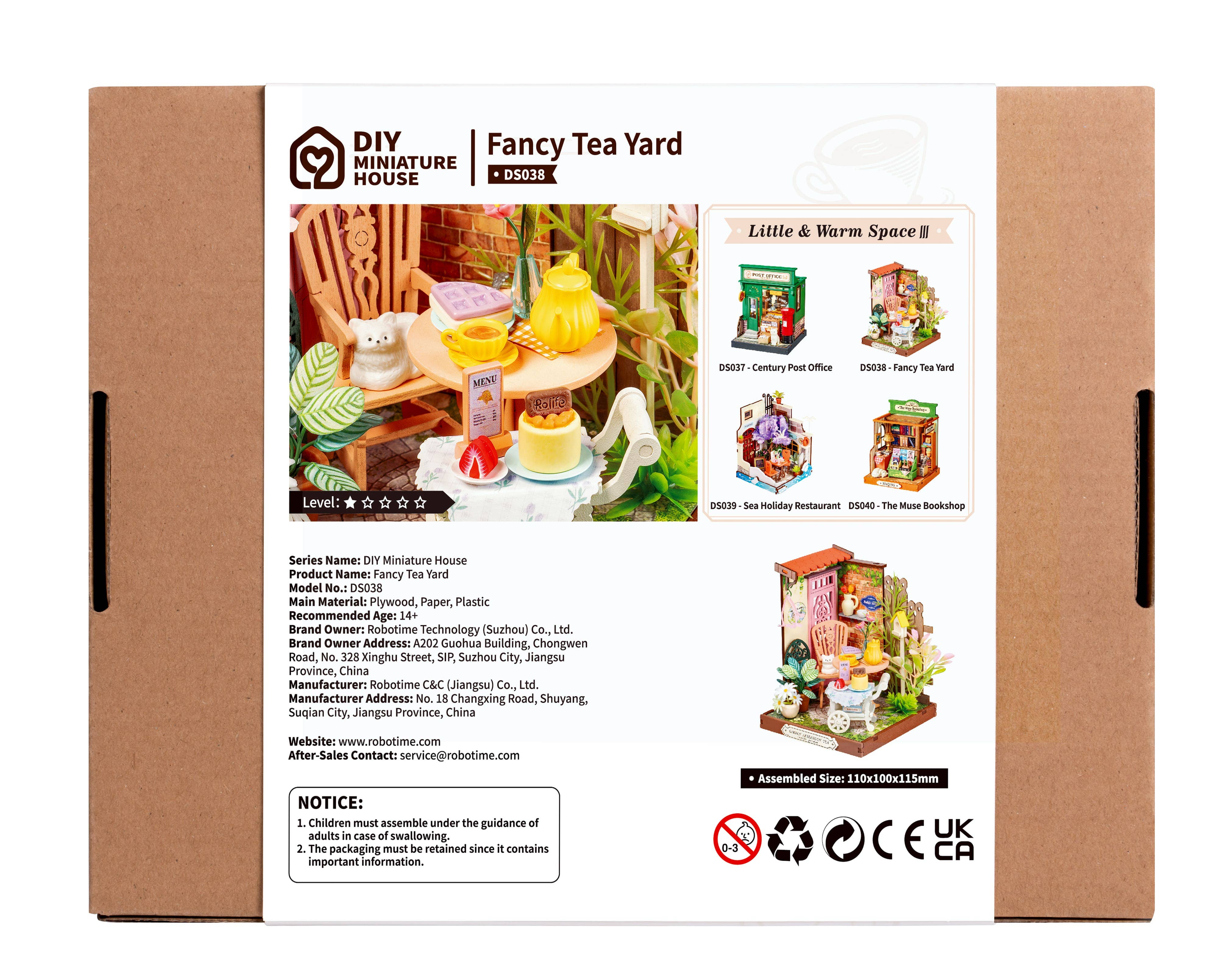 DS038 Patio de Té Elegante Rolife DIY MINI Casa Manualidades en Miniatura