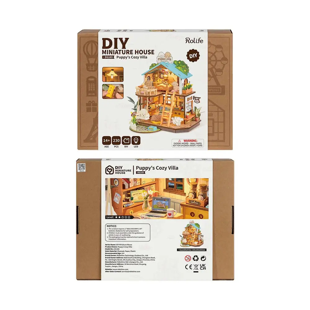 Rolife: Puppy's Cozy Villa DIY kit Miniature House Puzzles DG169