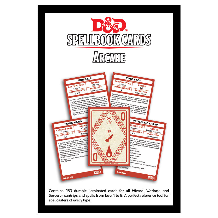 Cartas del libro de hechizos de Dungeon & Dragons
