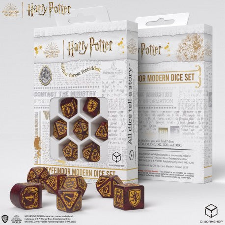 Dice: Harry Potter - Gryffindor Modern Dice Set - Red
