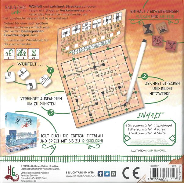 Railroad Ink: Edición Rojo Ardiente