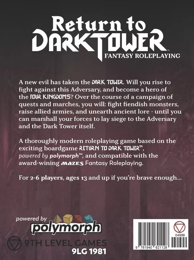 Return to Dark Tower Fantasy Roleplaying Game