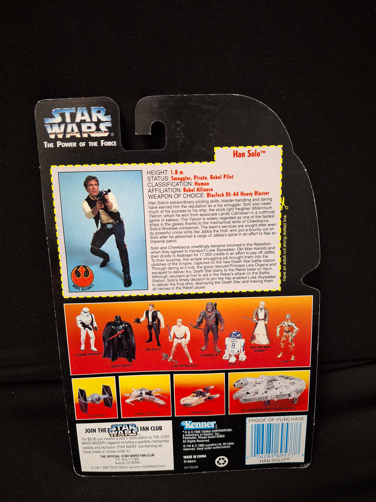 Star Wars; The Power of The Force- Han Solo w/ Heavy Assault Rifle and Blaster Action Figure