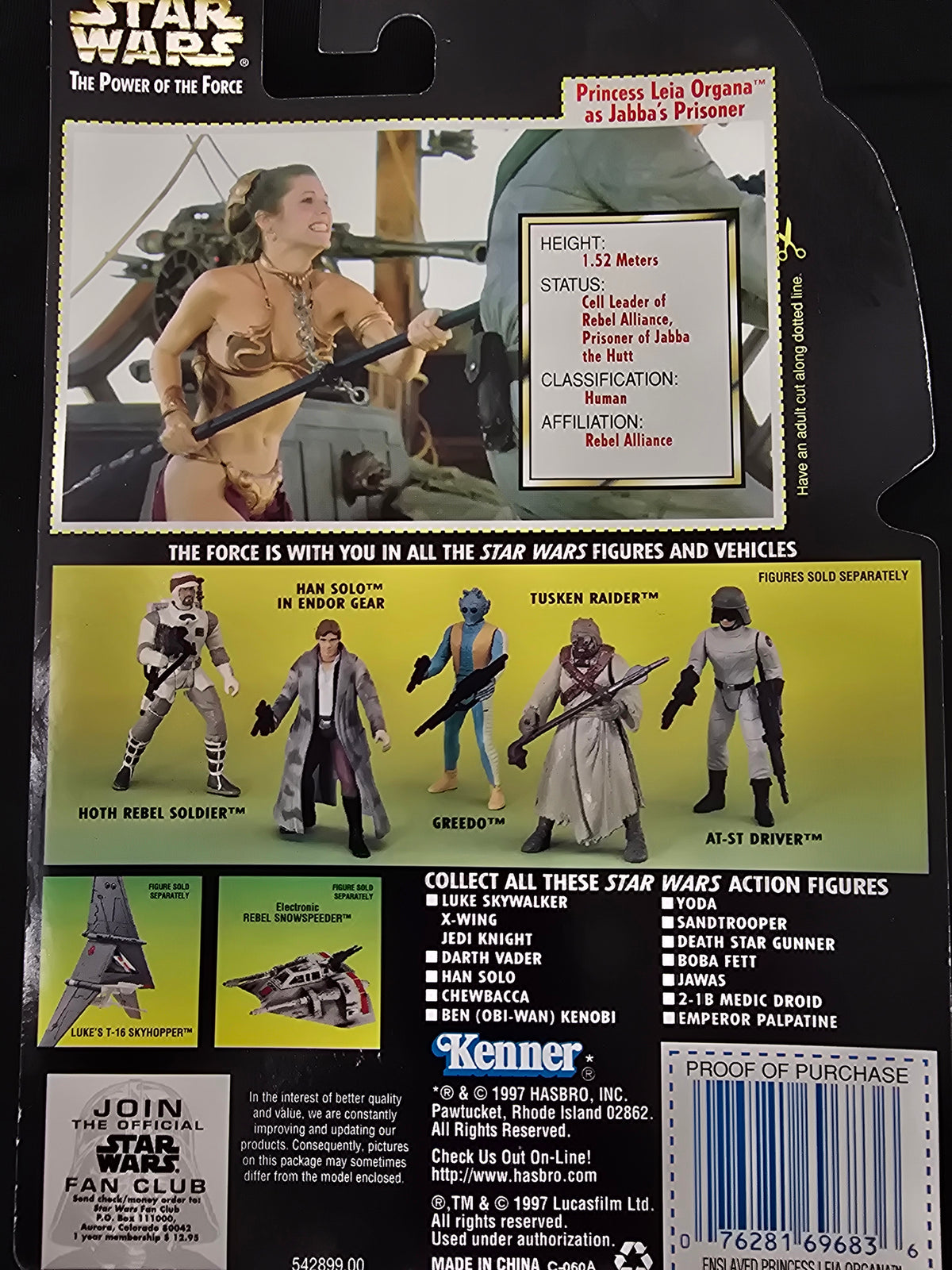 Star Wars Power of the Force - Princess Leia Organa as Jabba's Prisoner (Collection 1)