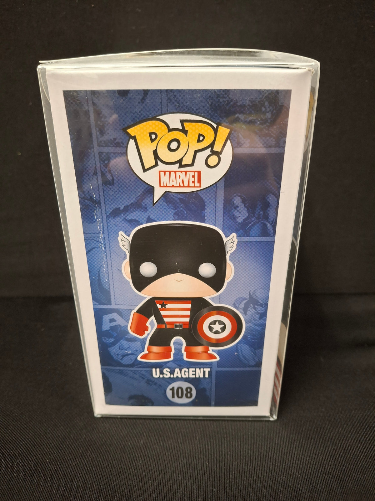 Funko Pop Marvel U.S. Agent Comikaze exc Free Protector New Vaulted JJ0220JW