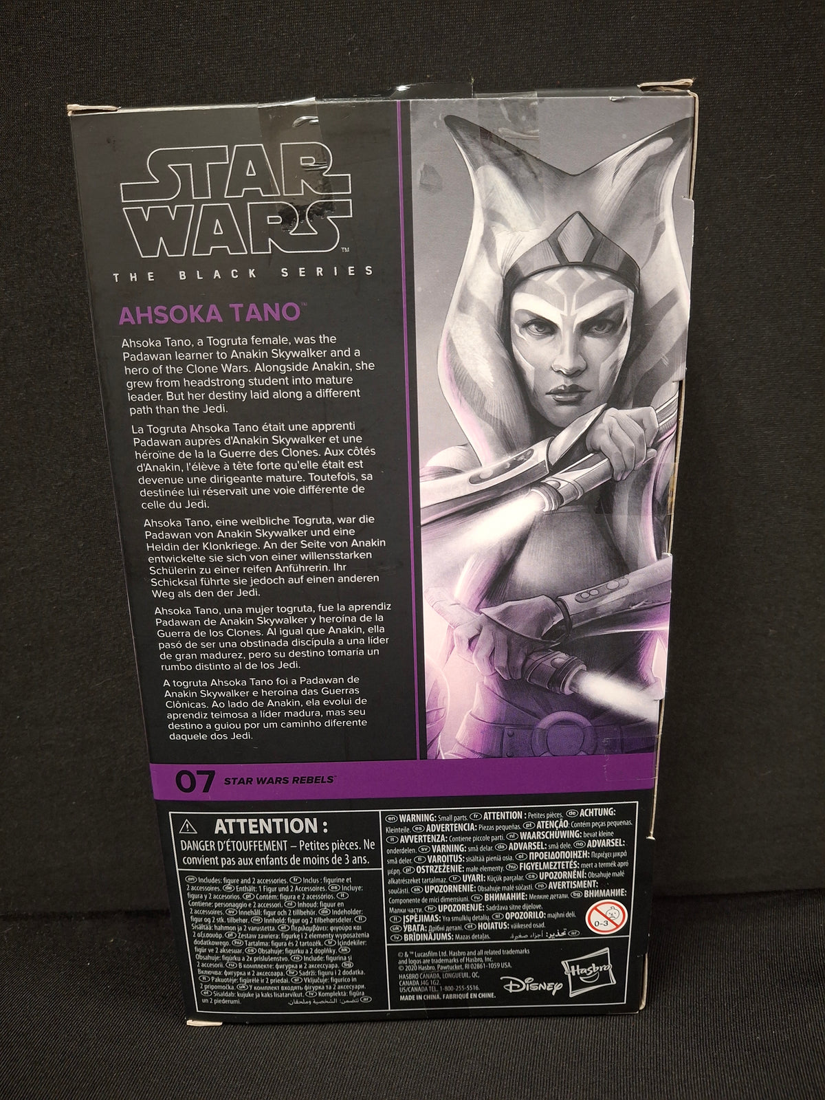 M929 STAR WARS REBELS BLACK SERIES AHSOKA TANO REBELS FIGURE #07,JJ-A-03