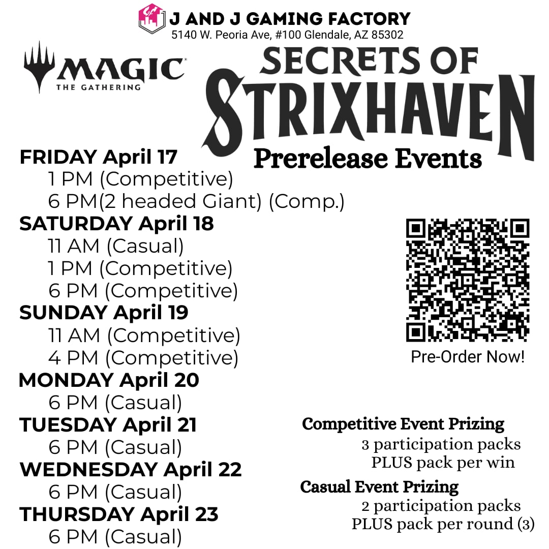 Secrets of Strixhaven Prerelease Event