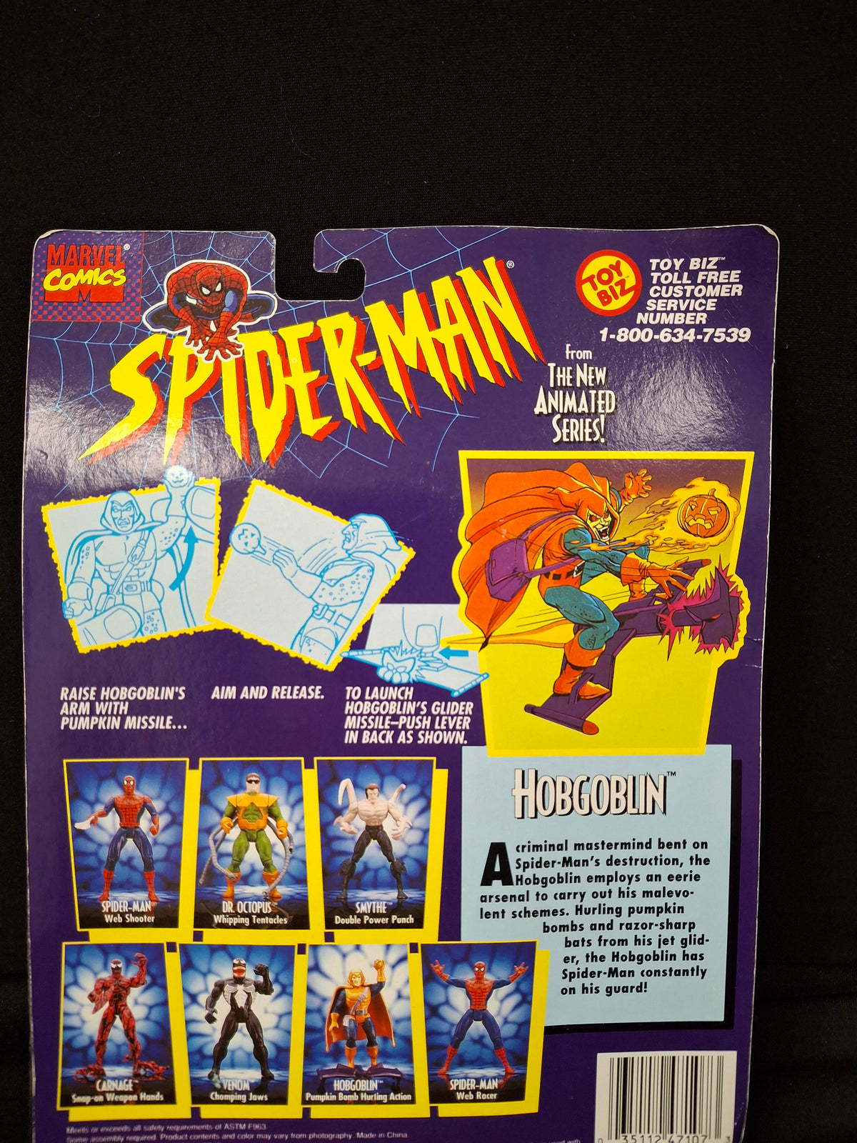Spider-Man: Hobglobin- Hurling Pumpkin Bomb w/Goblin Glider Action Figure