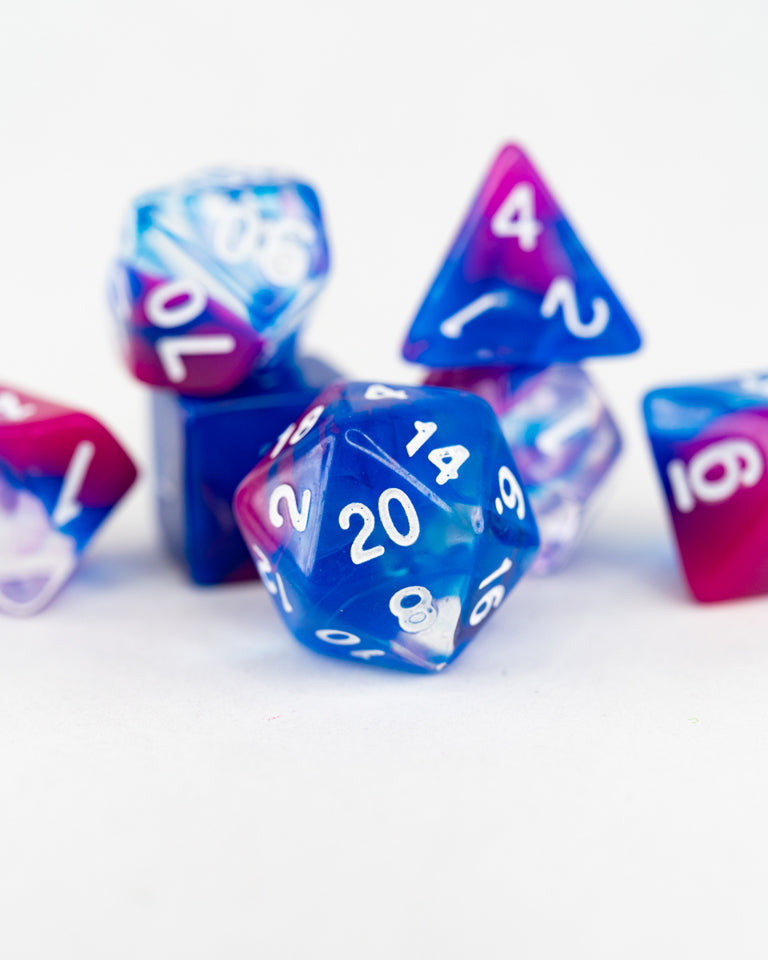 Cantripping | 7 Piece Acrylic Dice Set - Emberglow Gaming