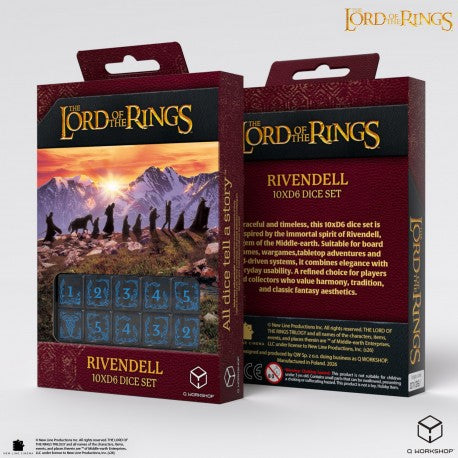 The Lord of the Rings Rivendell 10xD6 Dice Set - Water