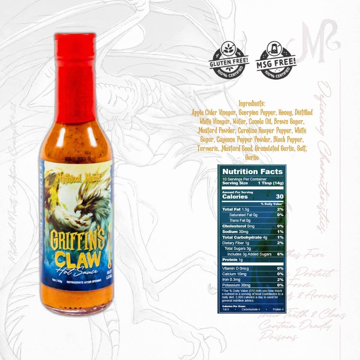Mythical Meats® Hot Sauces - Case of 6