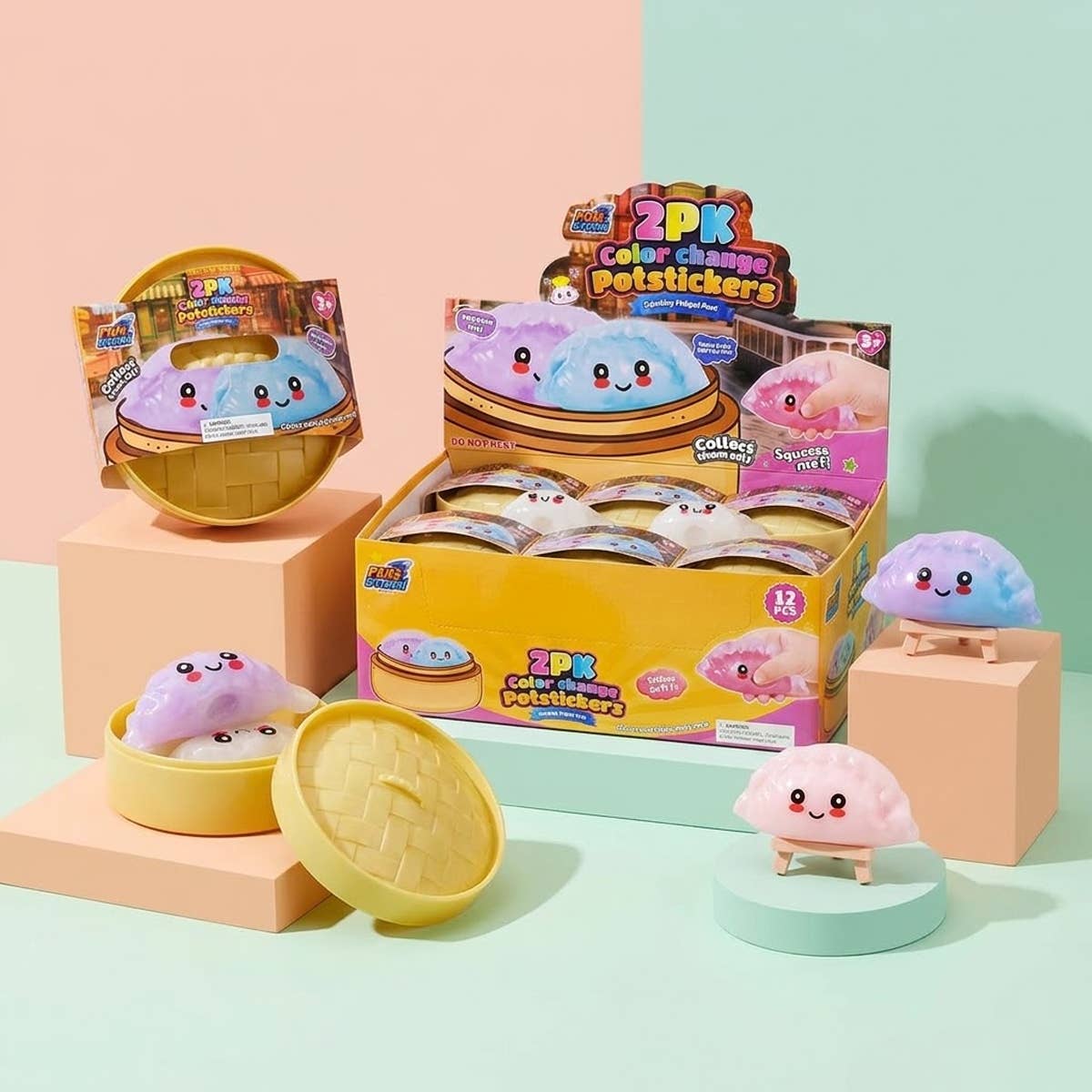 UPD SCCPS 2pc Color Change Potstickers Squishy Set - 12pcs