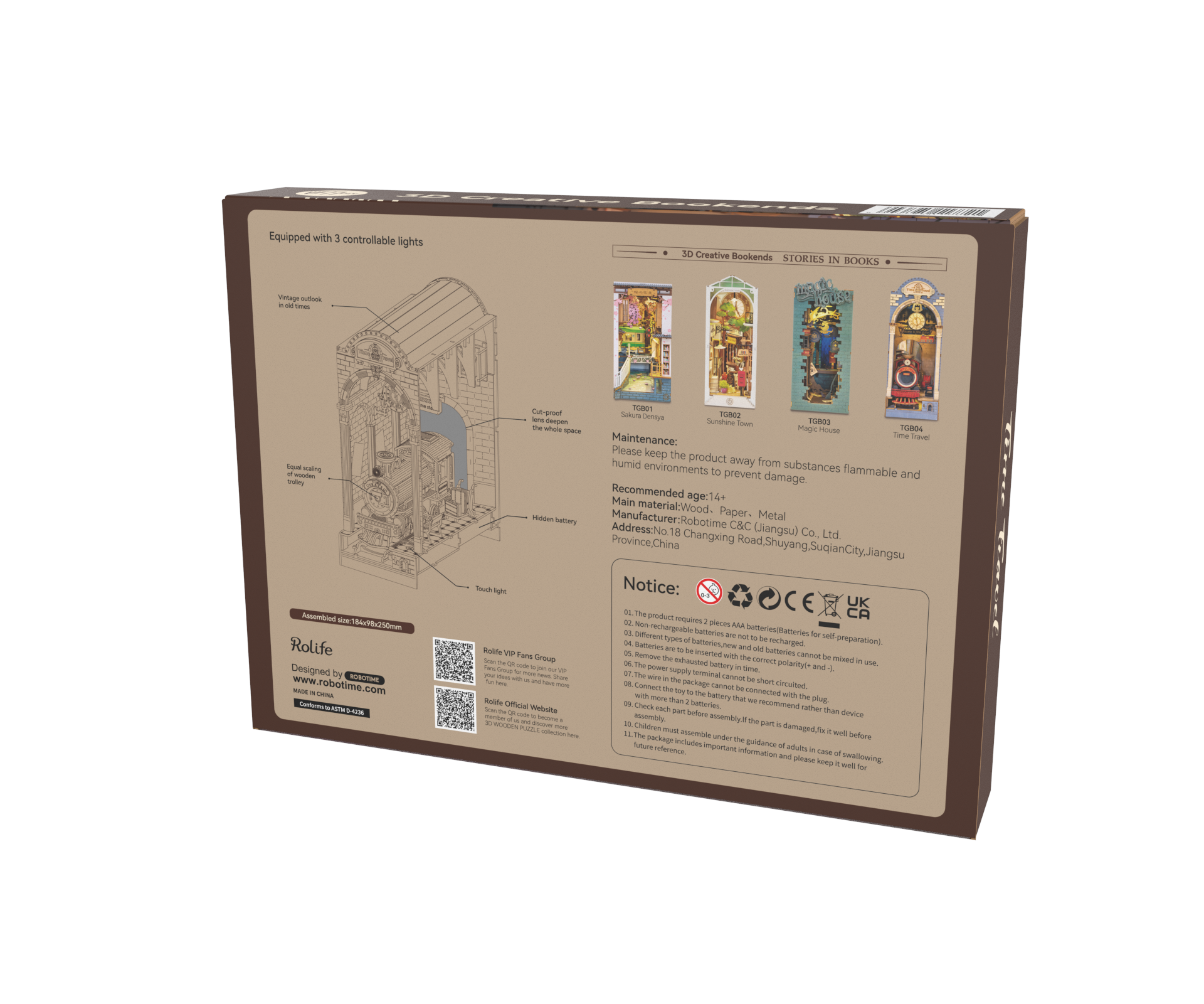 TGB04 Rolife Time Travel DIY Book Nook Shelf Insert