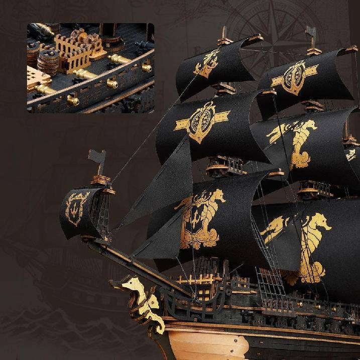 MCB02 ROKR The Seahorse Barque 3D Wooden Puzzle