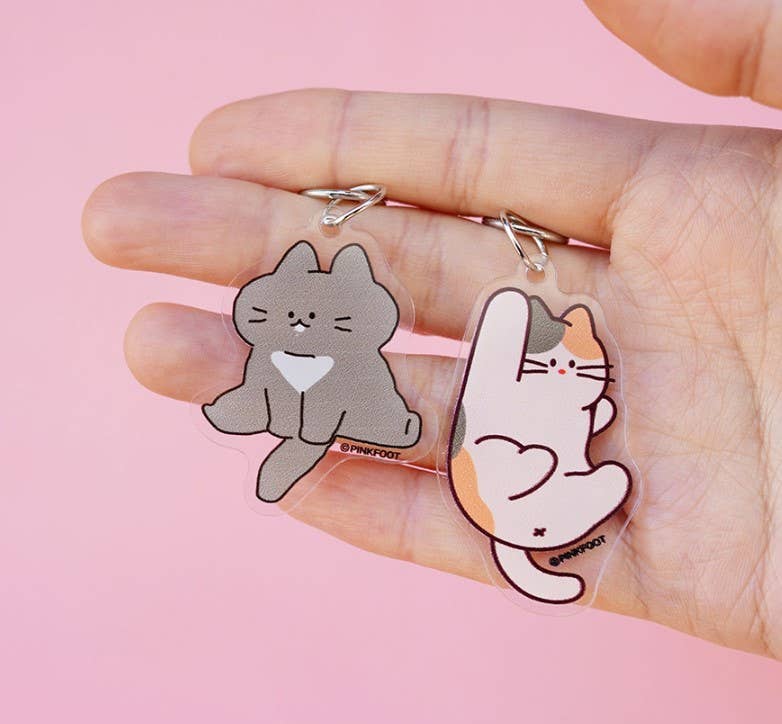 Cat Lover Key Charm Key Ring - Ver. 1
