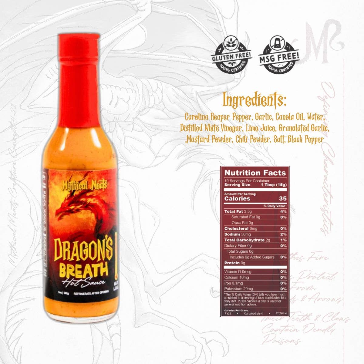 Mythical Meats® Hot Sauces - Case of 6