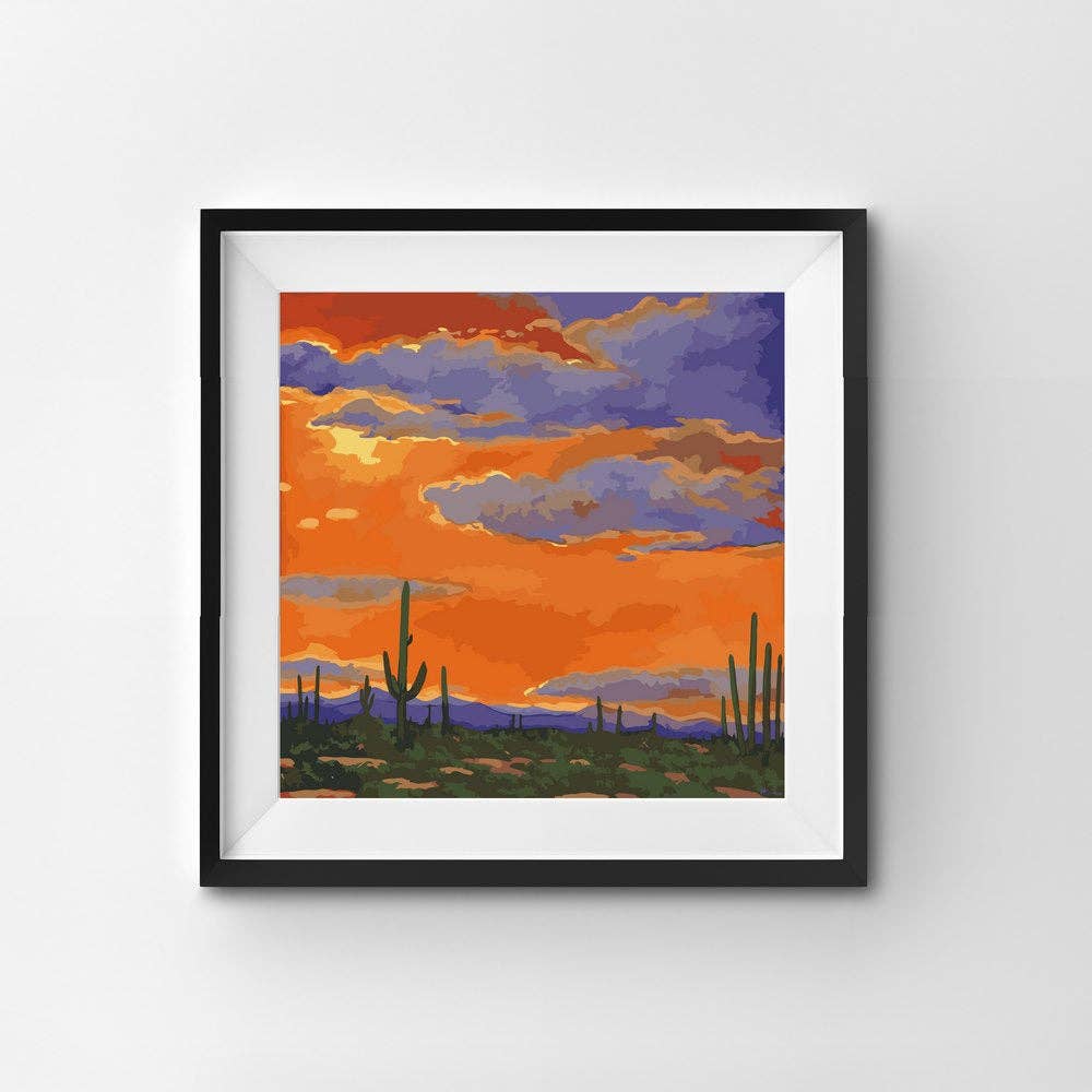 Saguaro Sunset - Paint by Numbers Kit - Fall Decor