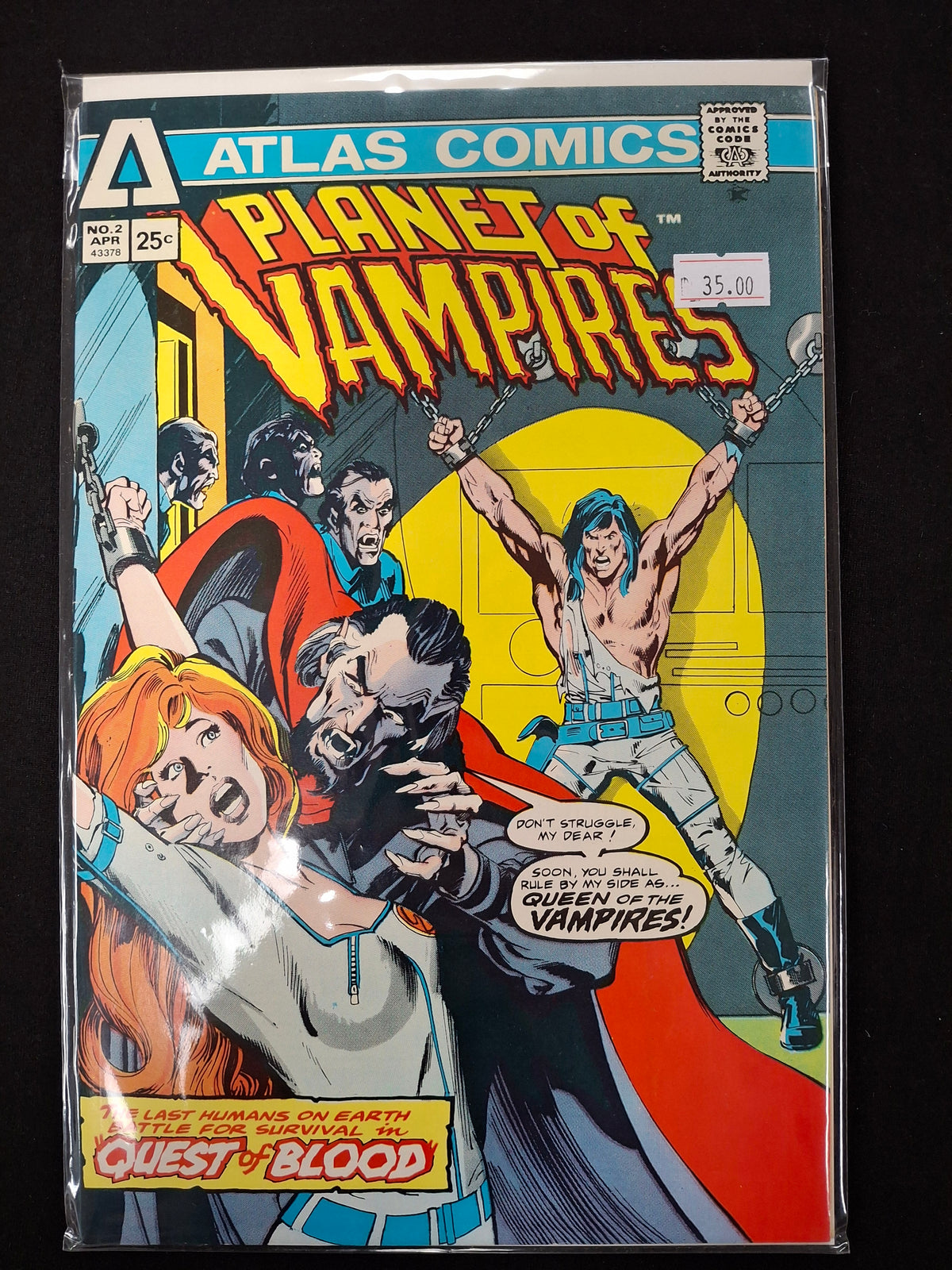 Planet of Vampires No. 2 (April 1975) – Atlas Comics – Neal Adams Cover