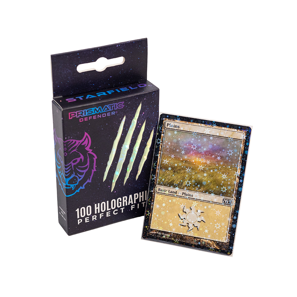 Prismatic Defender: Holographic Perfect Fit Sleeves - Standard Size - 5 Foil Designs