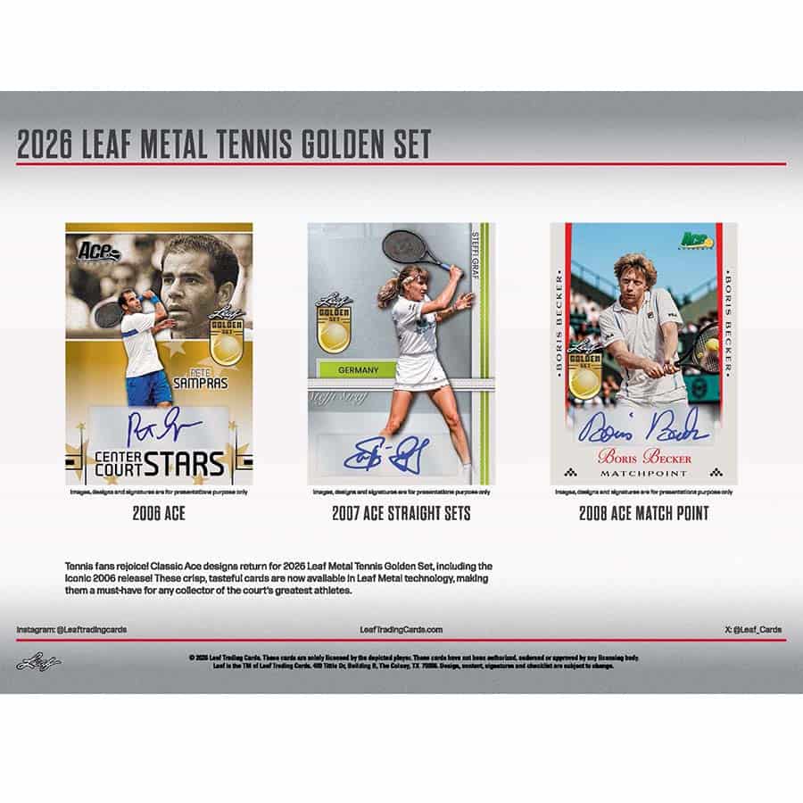 2026 Leaf Metal: Tennis Golden Set
