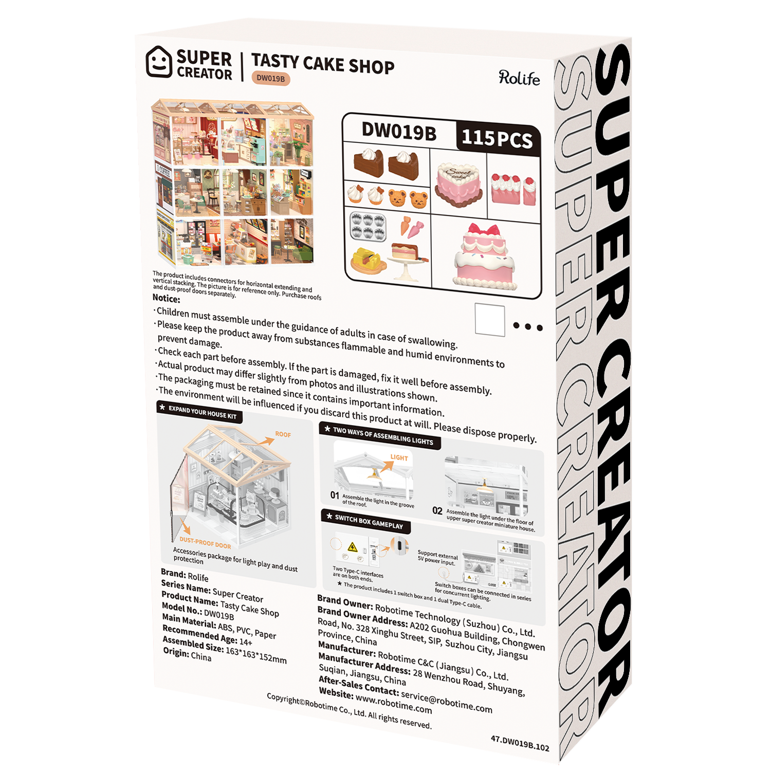 DW019B Rolife Tasty Cake Shop DIY Miniature House