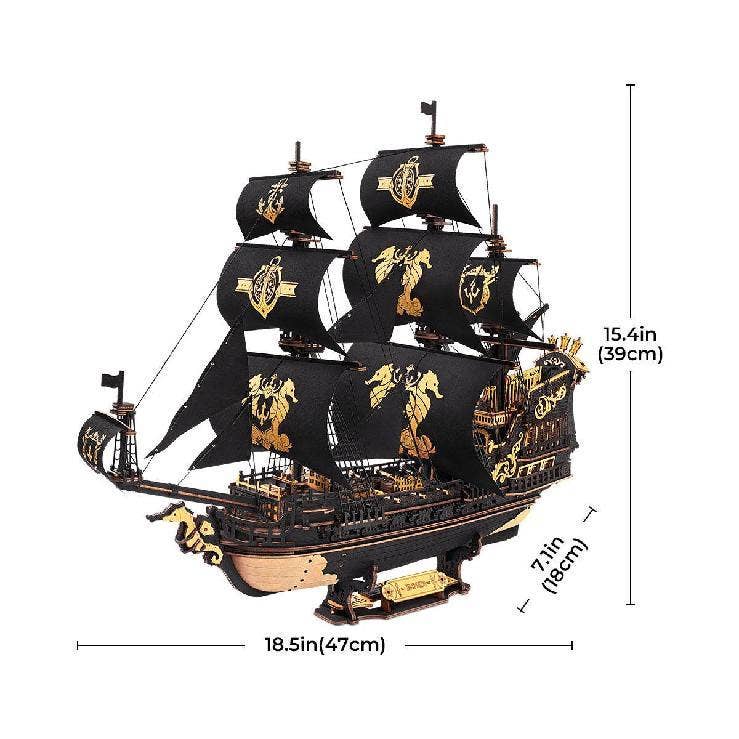 MCB02 ROKR The Seahorse Barque 3D Wooden Puzzle