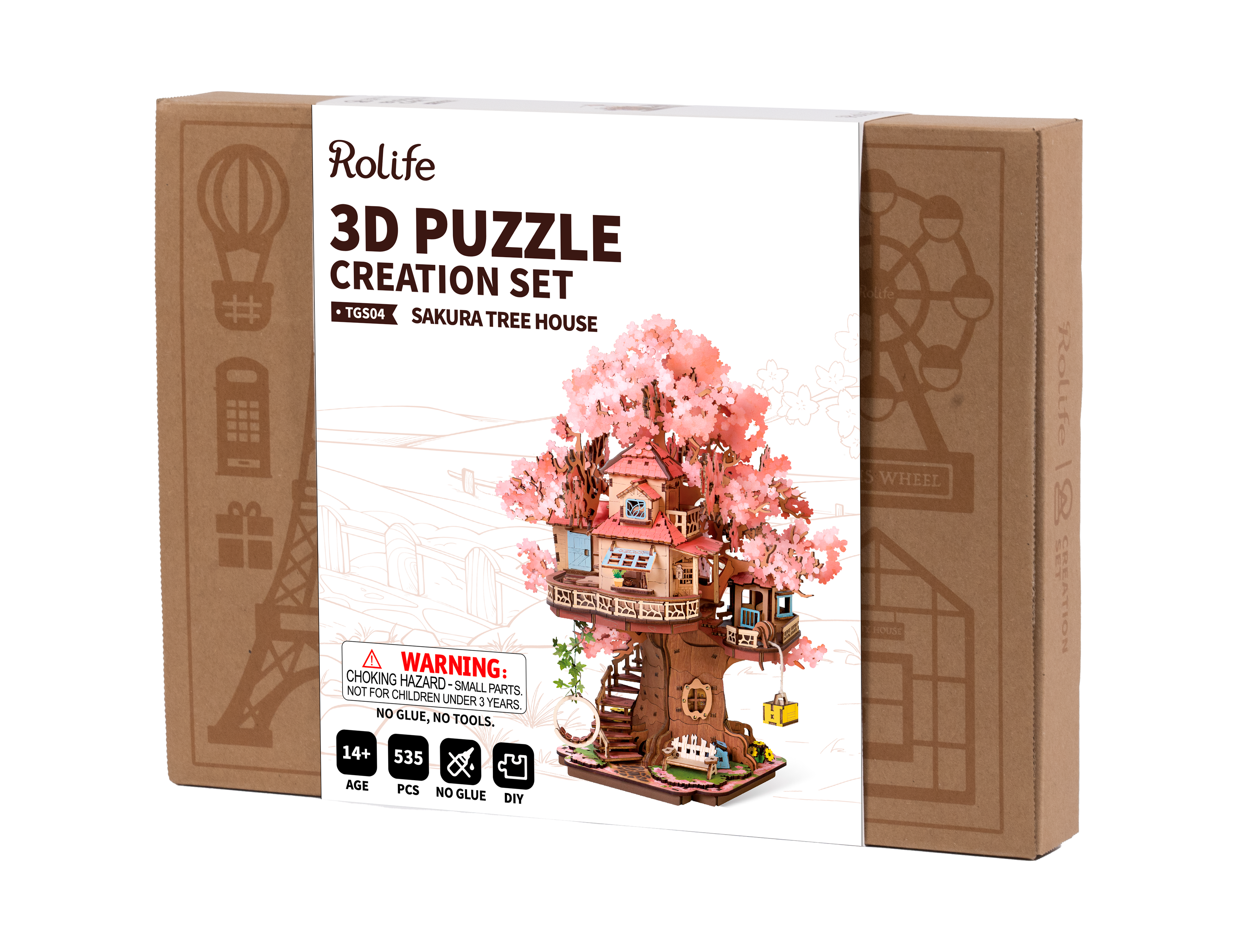 TGS04 Sakura Tree House Rolife Wooden Puzzle DIY  Craft Kit