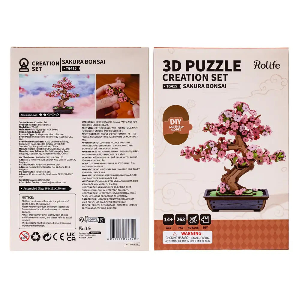 Sakura Bonsai Rolife DIY Puzzles 3D Wooden Crafts