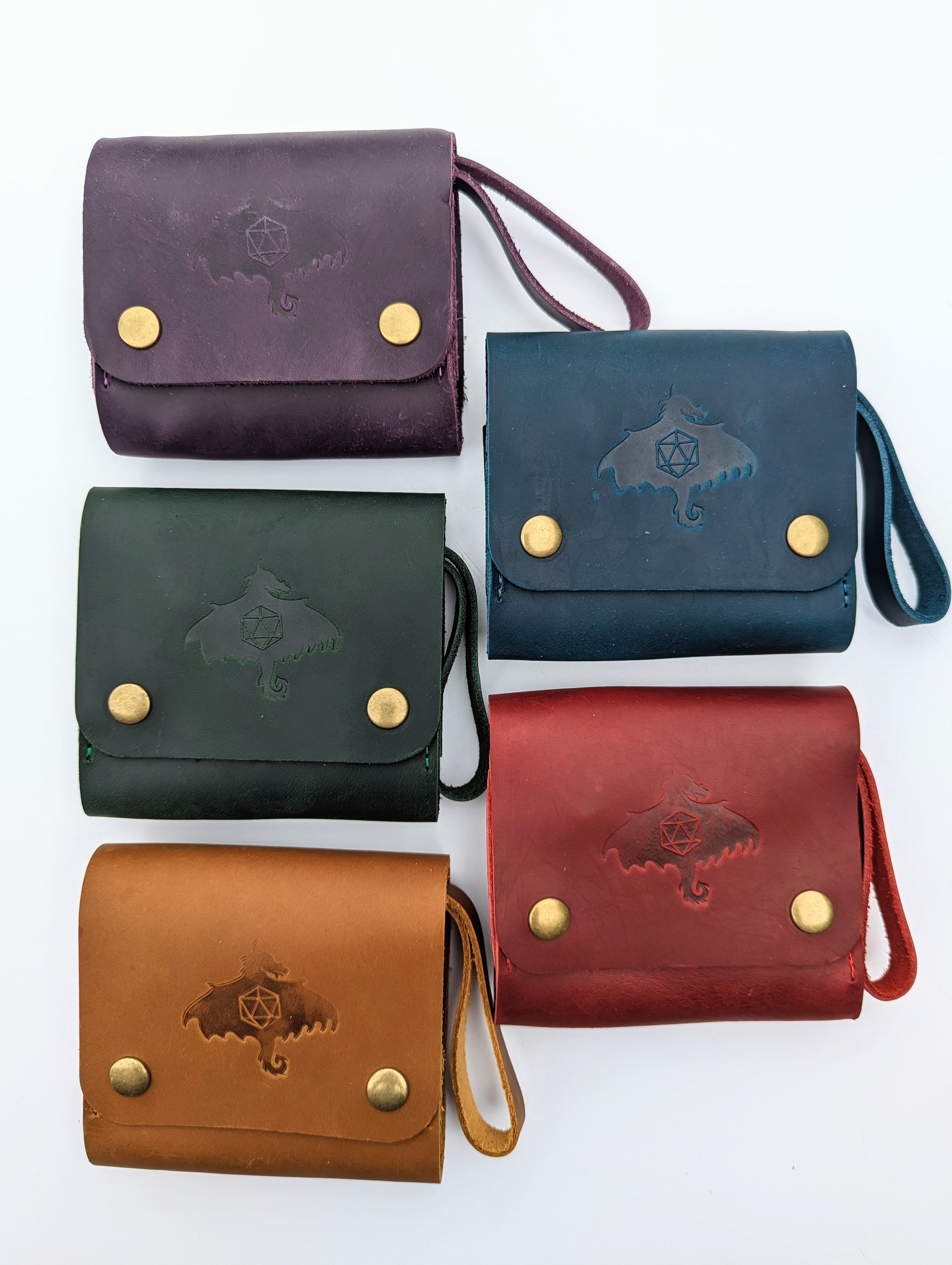 Genuine Leather Dice Pouch for Mini Dice (Small) - Emberglow Gaming