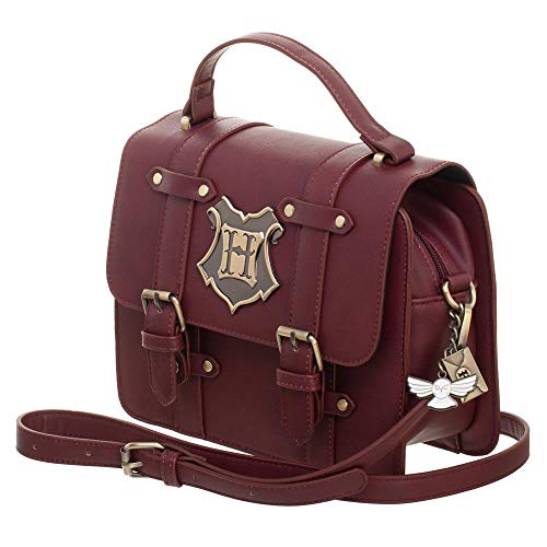 Harry Potter Hogwarts Satchel Maroon Crossbody Handbag