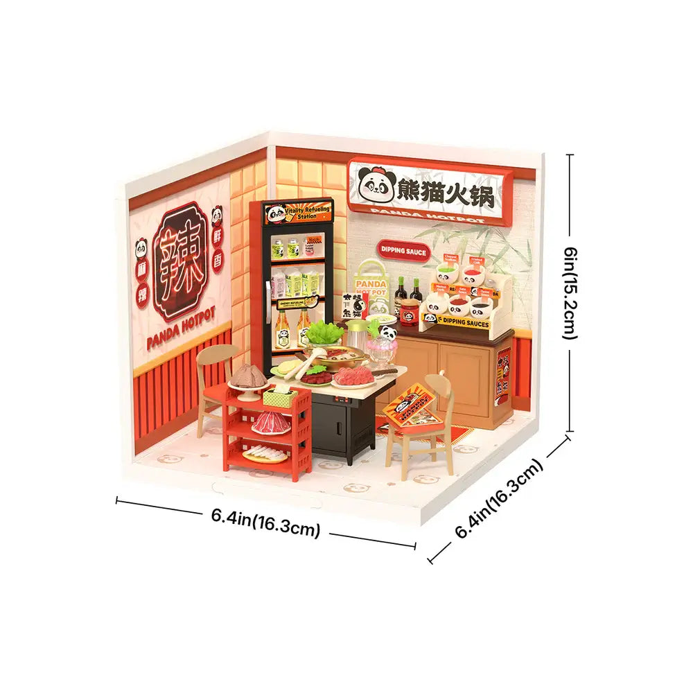 DW020 Rolife Panda Hot Pot DIY Miniature House