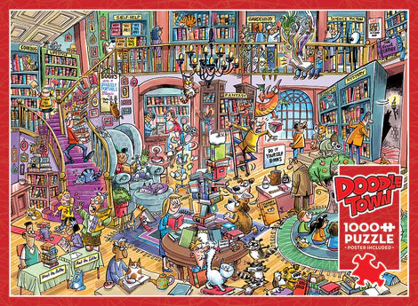 Puzzle: DoodleTown - Bookshop Bedlam Puzzle (1000 pcs.)