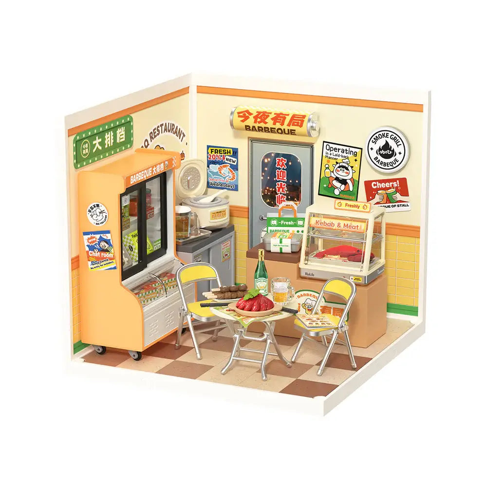 DW022 Rolife Night Out Food Stall DIY Miniature House