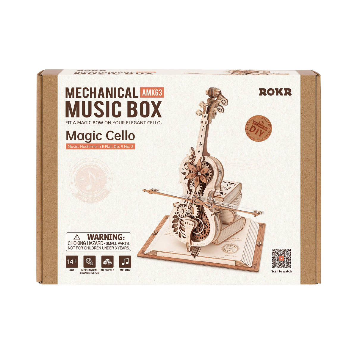 Rokr | Mechanical Music Box: Magic Cello -[AMK63]