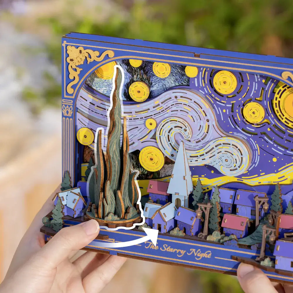 TH003 Rowood The Starry Night Wall Art 3D Wooden Puzzle