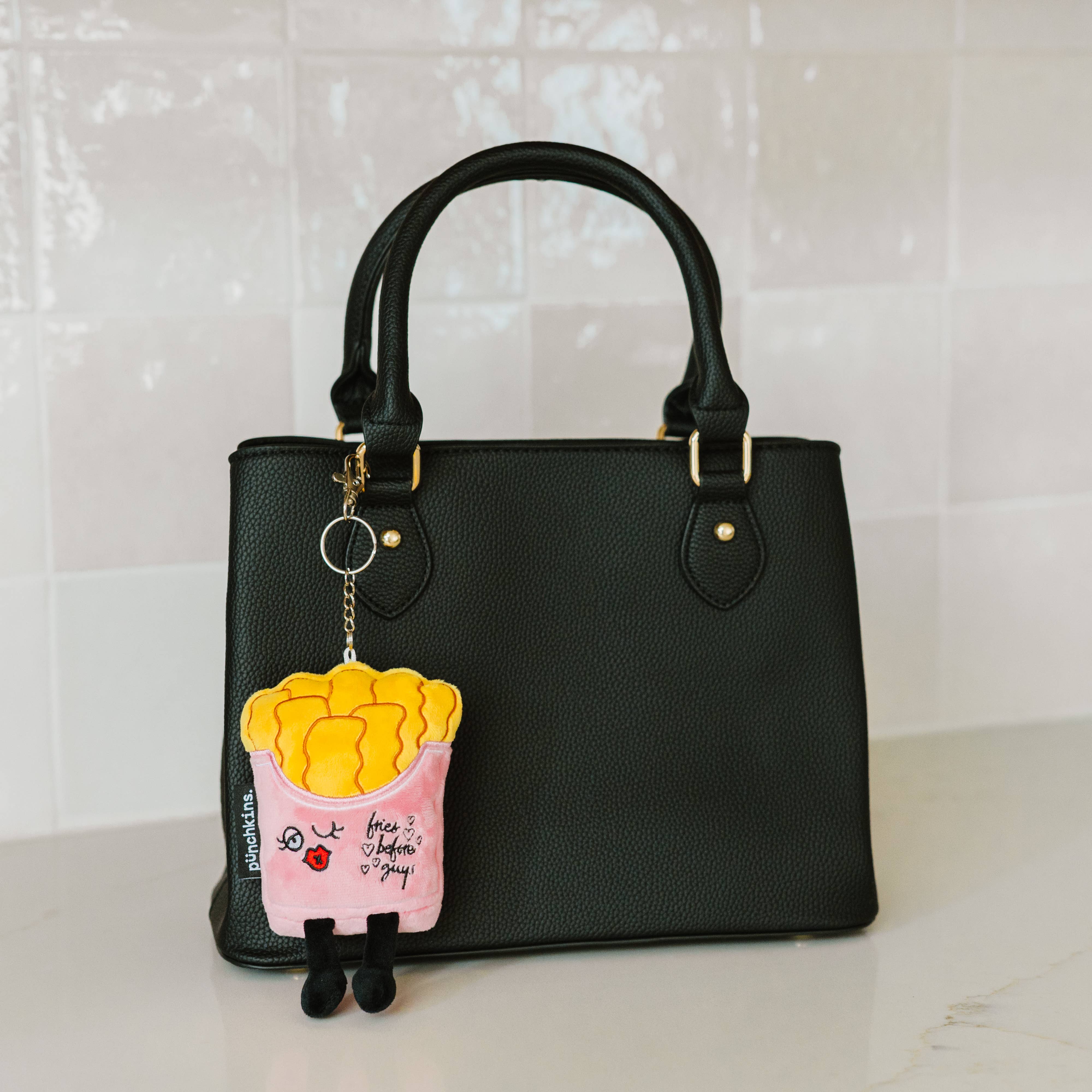 Plush Fries Bag Charm  Soft Cuddly Toy Funny Cute Gift
