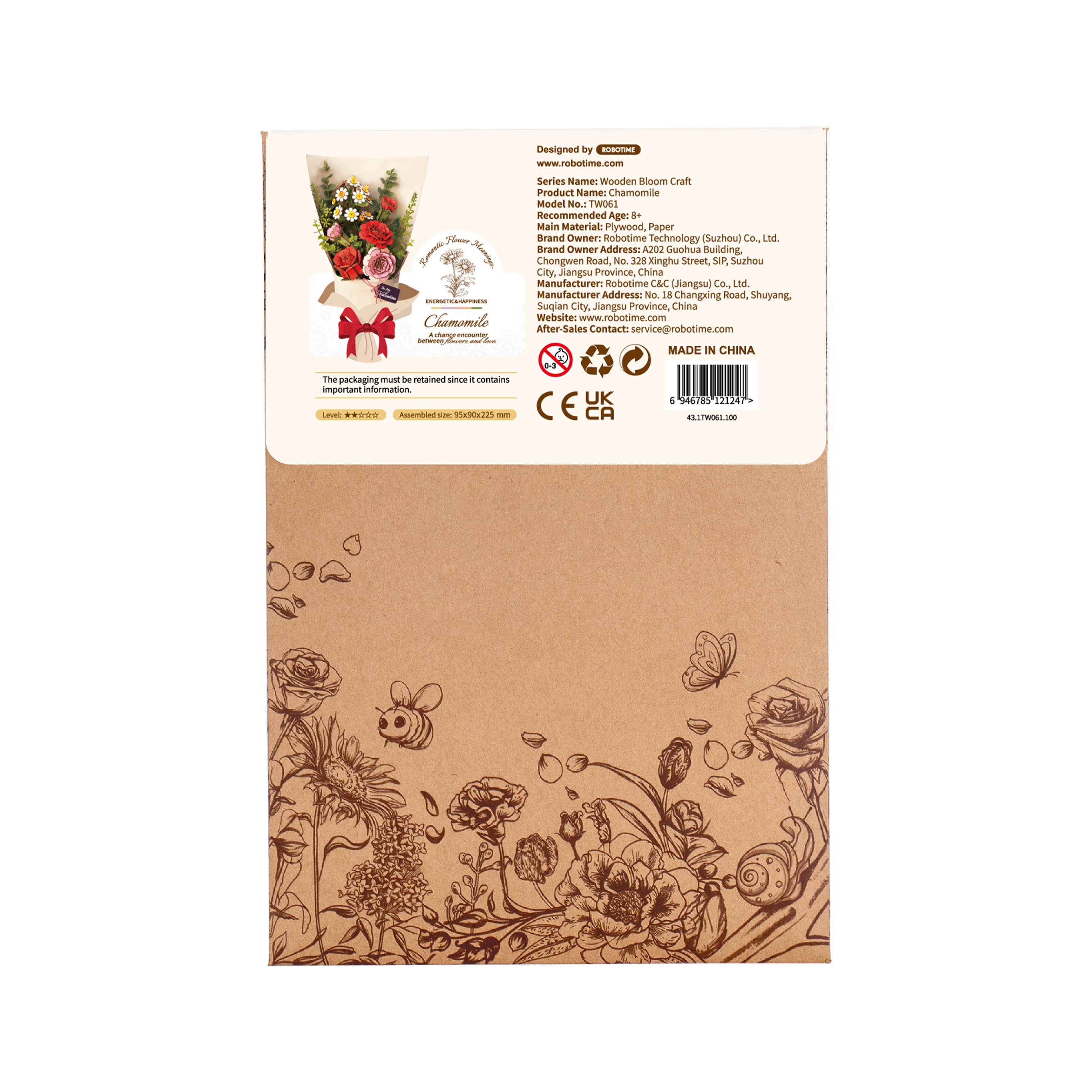 TW061 Chamomile Rowood DIY Wooden Flower Bouquet 3D Wooden