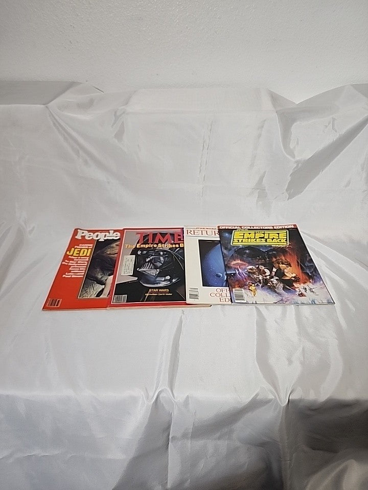 Vintage 80s Star Wars Collectors Magazine Lot of 4-People,Time,JJ-A-040