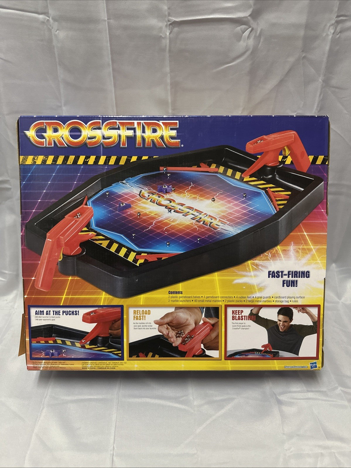 Crossfire 2016 Edition Hasbro Marble Launching Rapid-Fire Retro Game New JJ1900W1