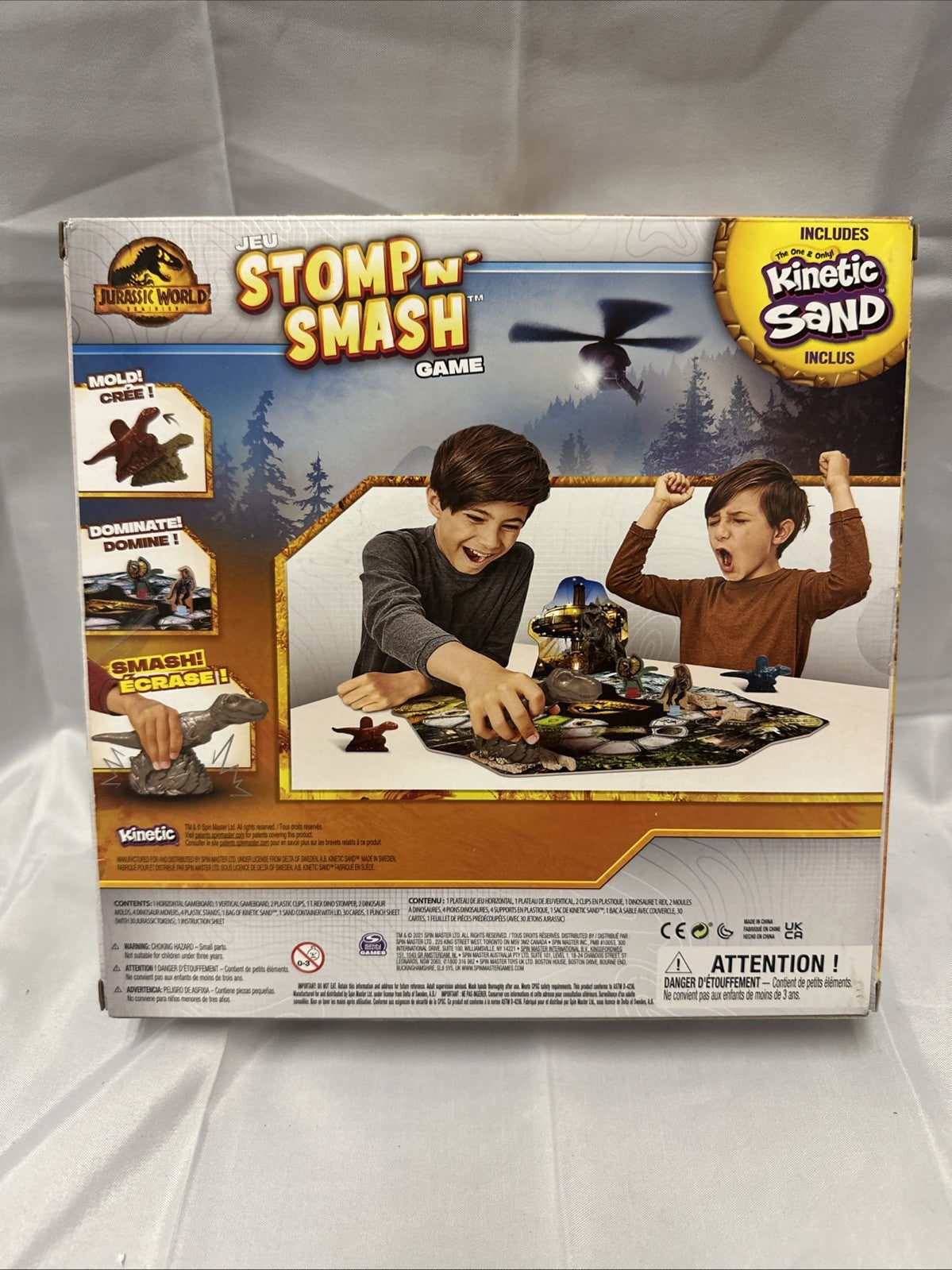 Jurassic World Dominion Kinetic Sand Stomp N Smash Game New Sealed PW0130WH1