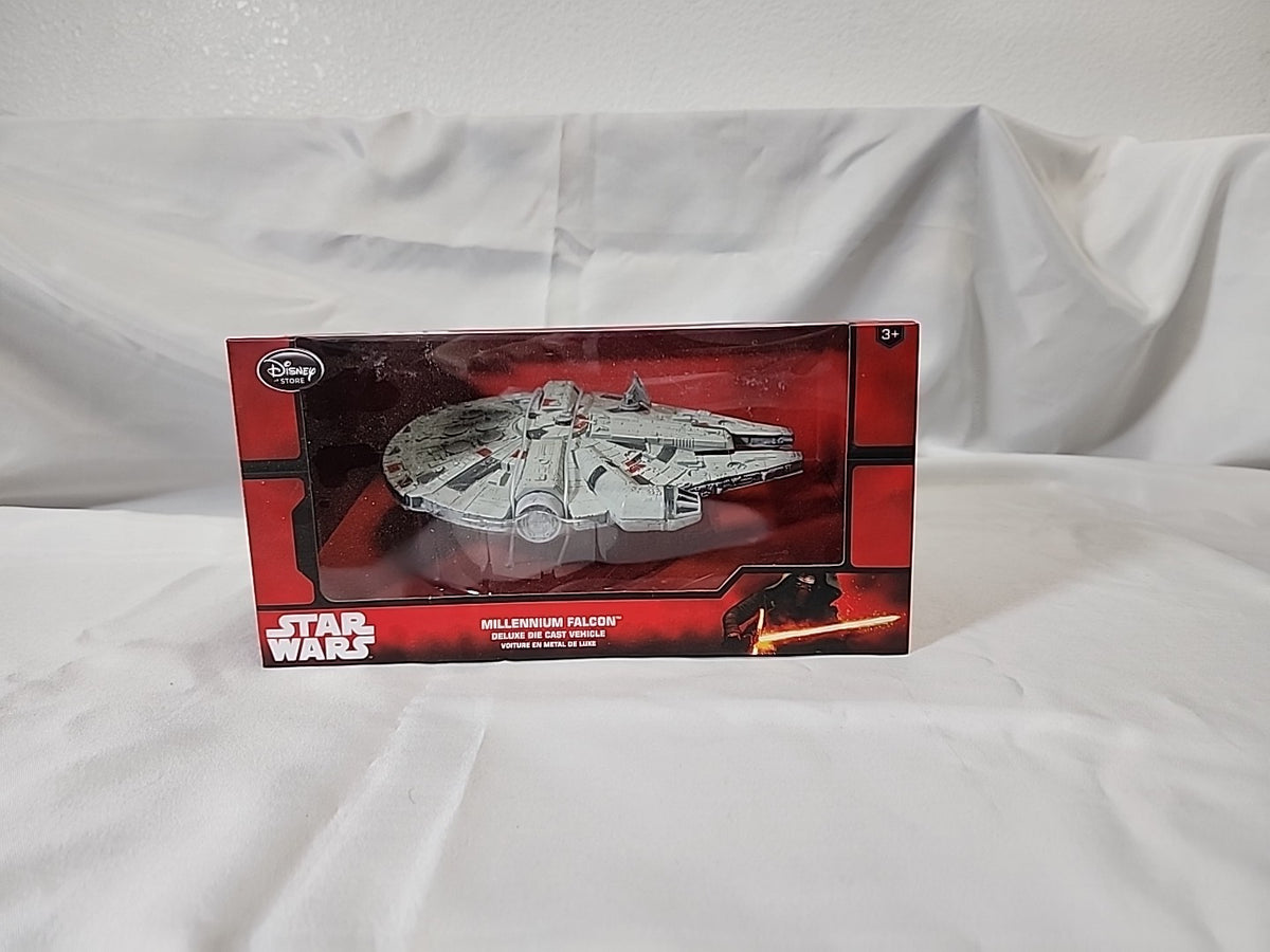 Star Wars Millennium Falcon Deluxe Die Cast Vehicle Disney Store w/ Box, JJ-B-050