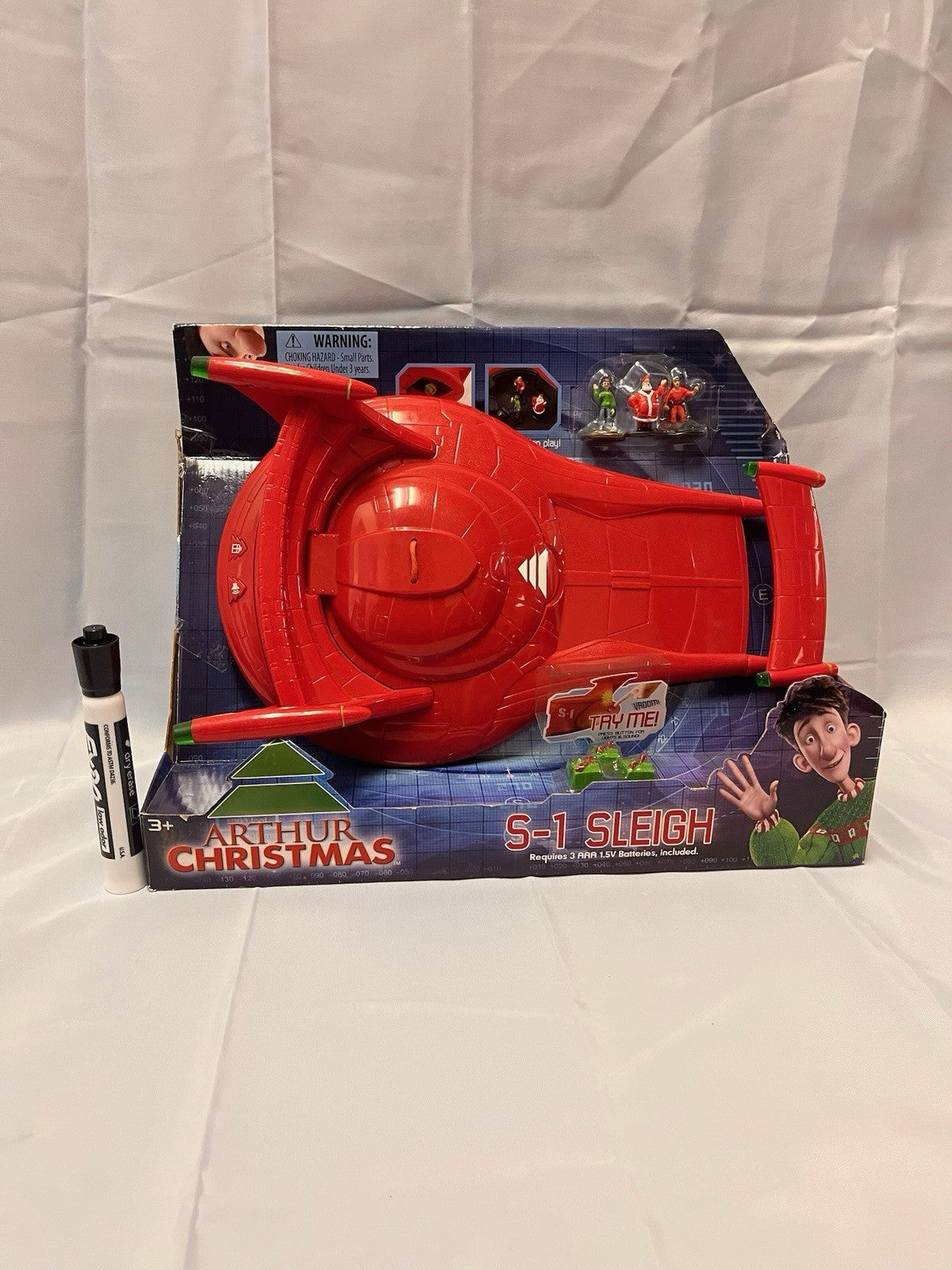 2011 The Bridge Direct Arthur Christmas S-1 Sleigh with 3 Mini Figures BREE1