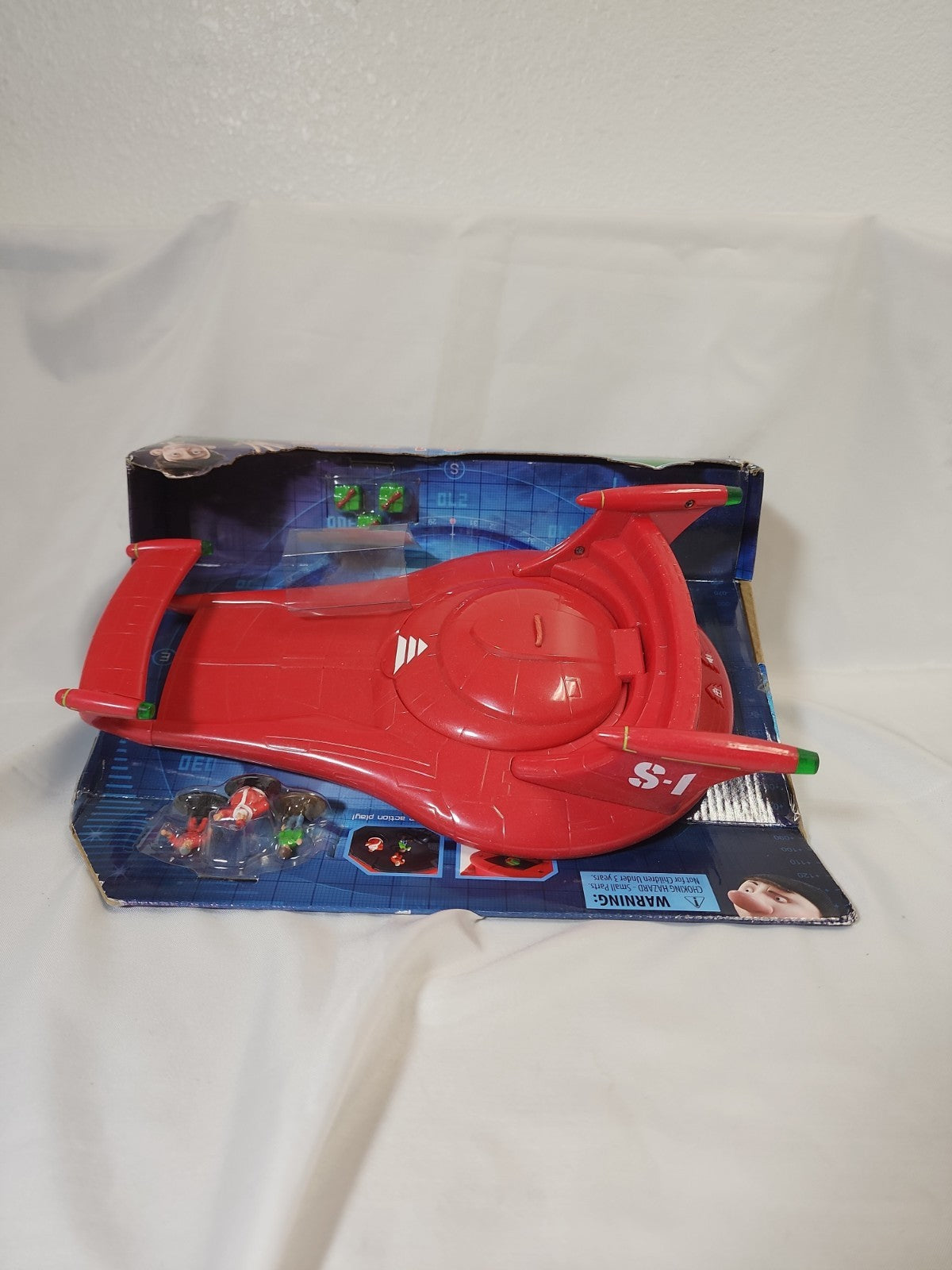 2011 The Bridge Direct Arthur Christmas S-1 Sleigh With 3 Mini Figures JJ-B-355