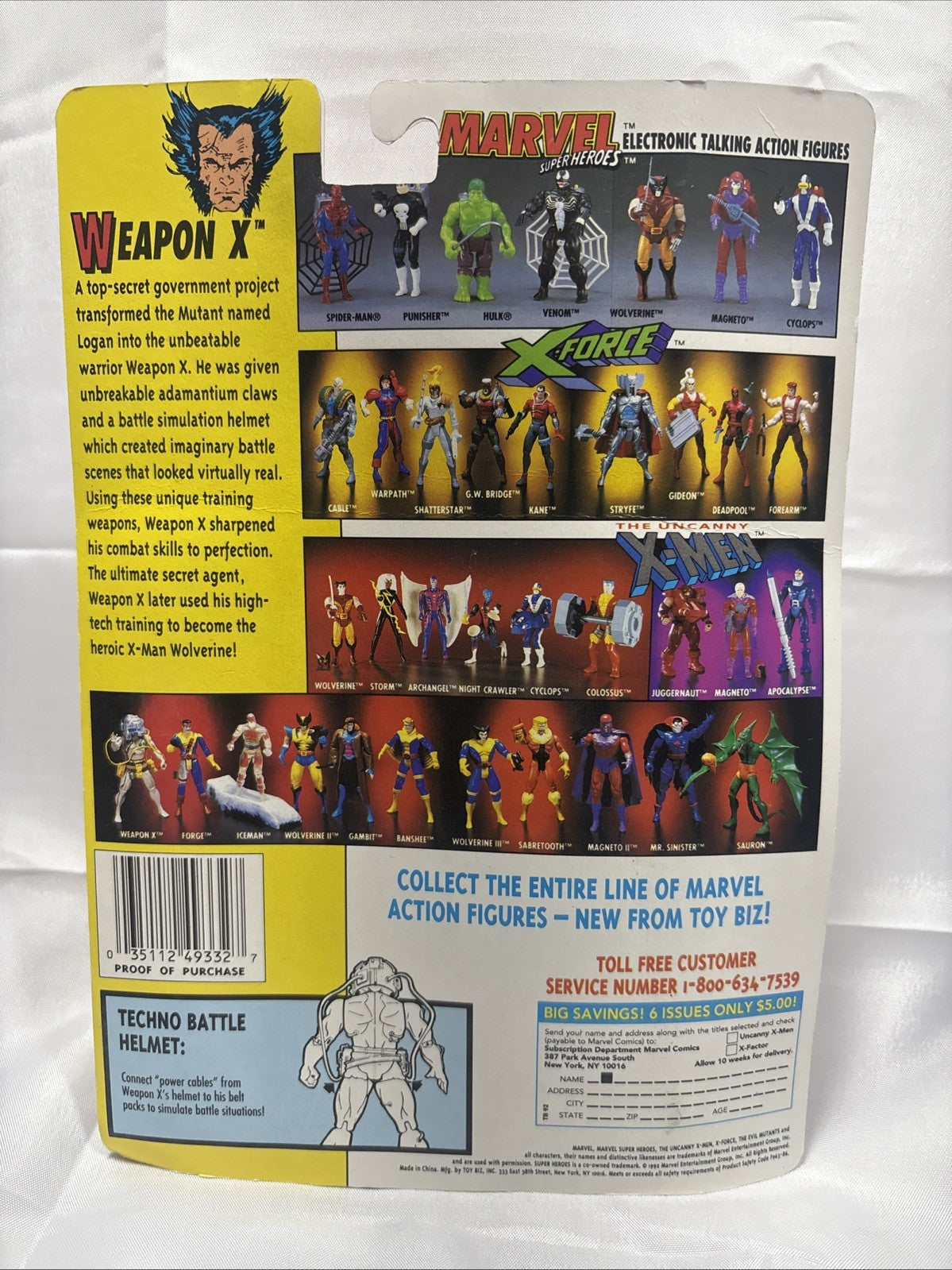 The Uncanny X-Men Weapon X 4th Edition Wolverine Action Figure ToyBiz JJ0100JW1
