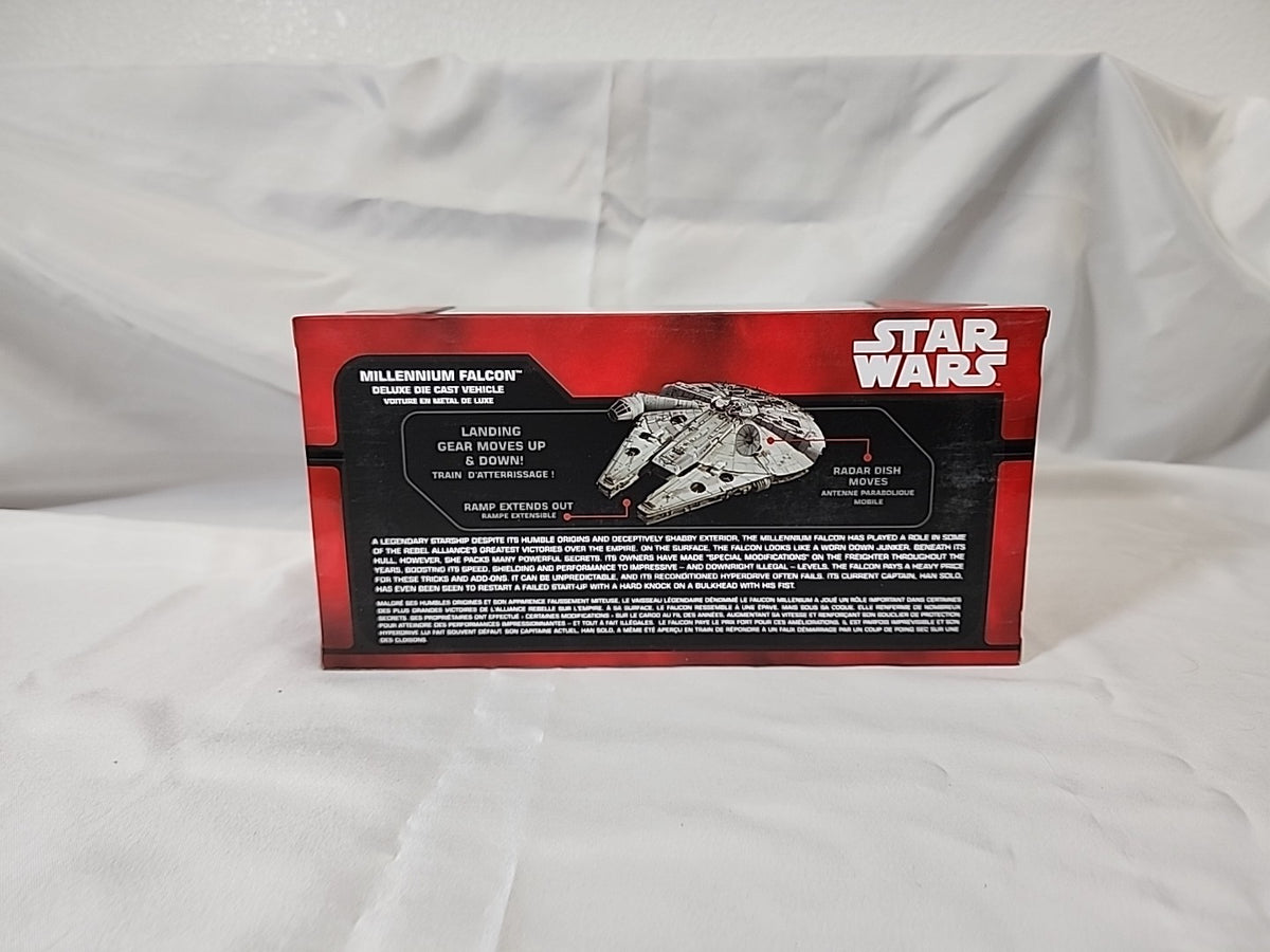 Star Wars Millennium Falcon Deluxe Die Cast Vehicle Disney Store w/ Box, JJ-B-052