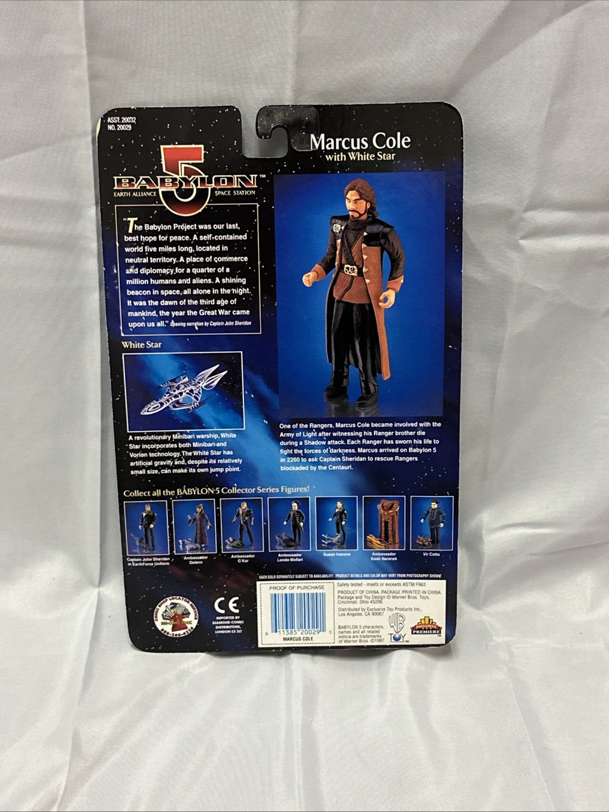 Babylon 5 Marcus Cole Exclusive Premiere Figure w/ White Star Ship NEW PW0130WH1