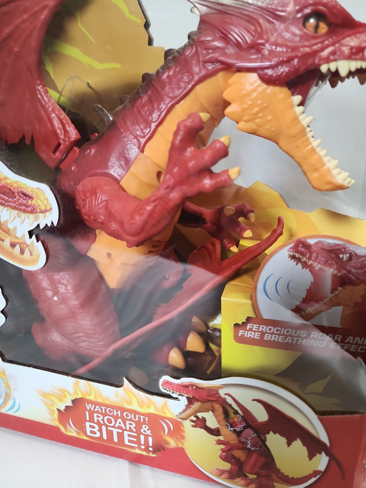Zuru Robo Alive Fire Breathing Dragon Real Life Robotic Pet (Red) New JJ-B-337