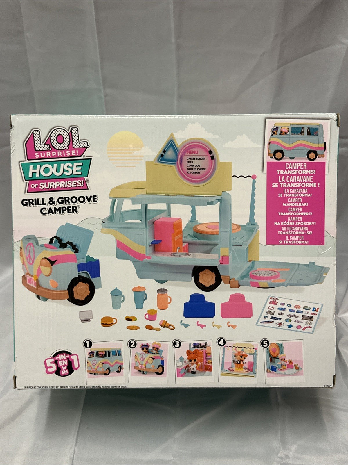 LOL Surprise 5-N-1 Grill & Groove Camper Playset PW0130WH1