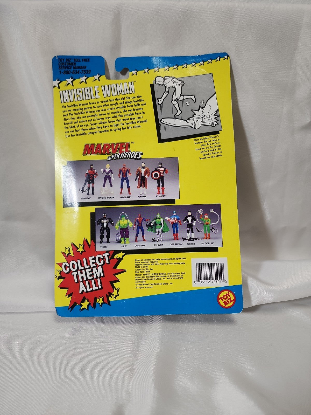 Vintage Marvel Superheroes Invisible Woman Fantastic 4 MOC Toybiz JJ-B-351